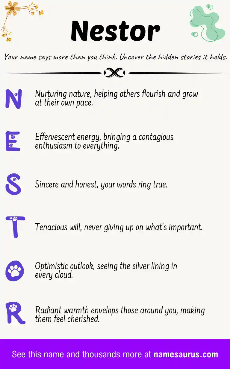 Acrostic poem about Nestor.