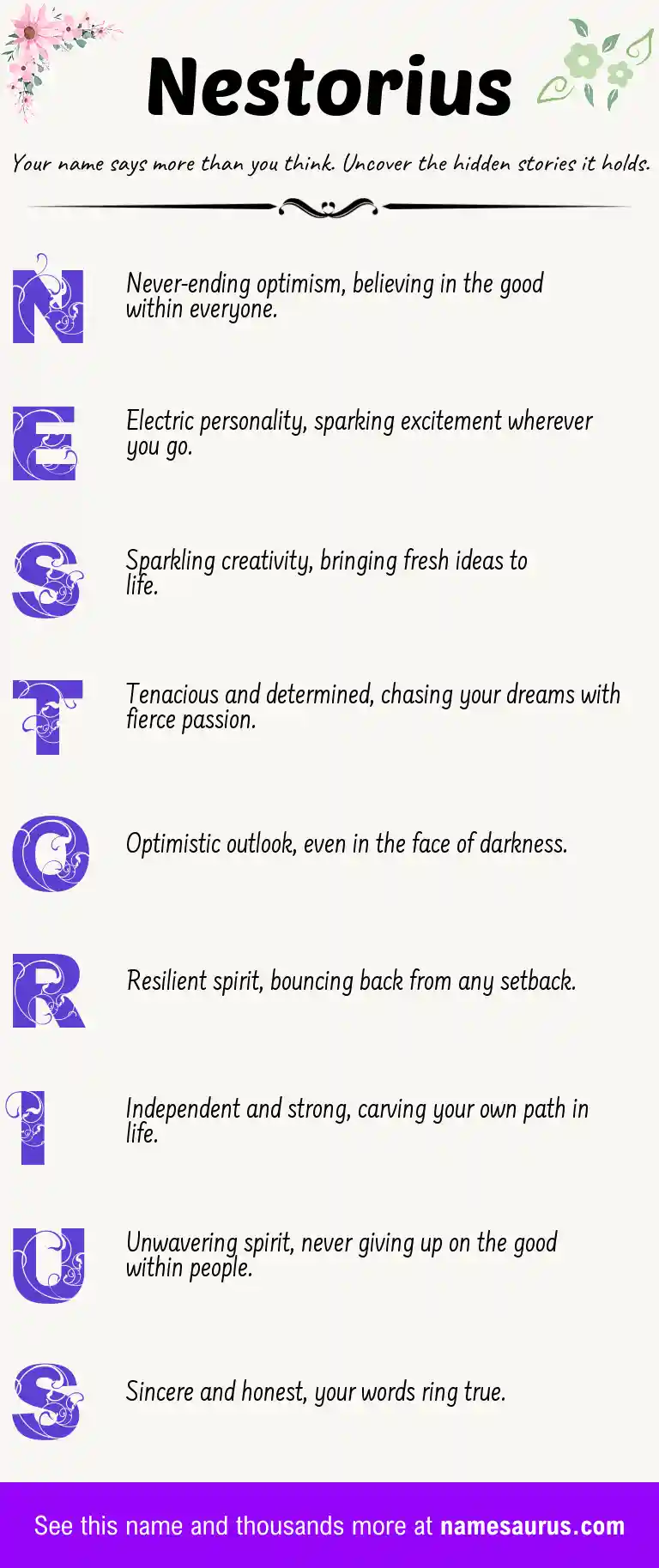 Acrostic poem about Nestorius.