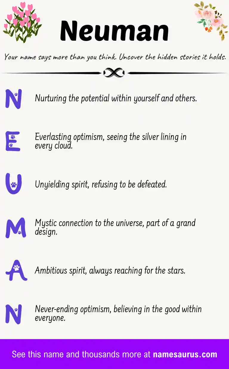 Acrostic poem about Neuman.