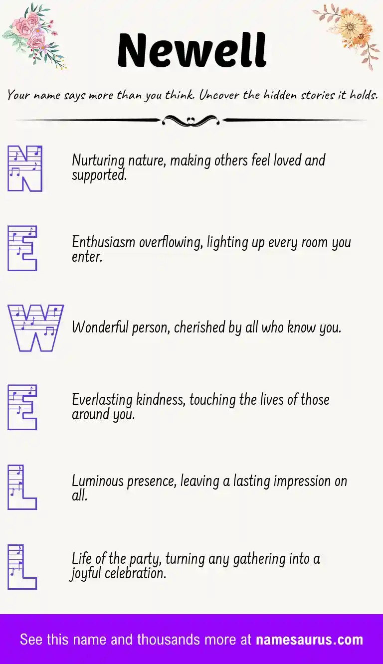 Acrostic poem about Newell.