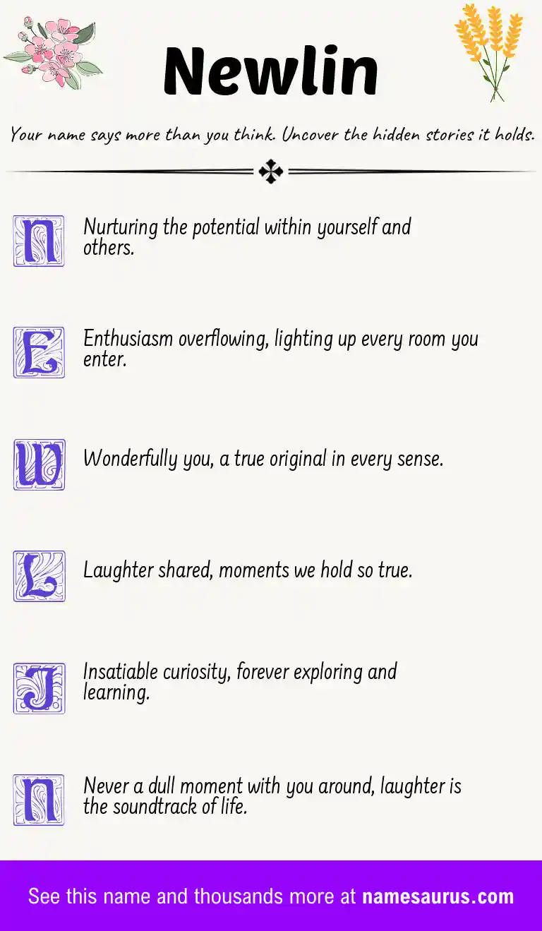 Acrostic poem about Newlin.