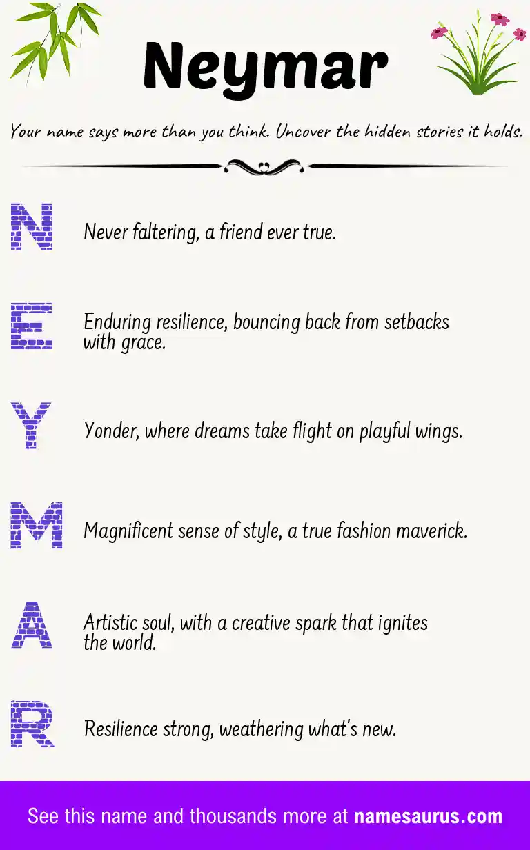 Acrostic poem about Neymar.