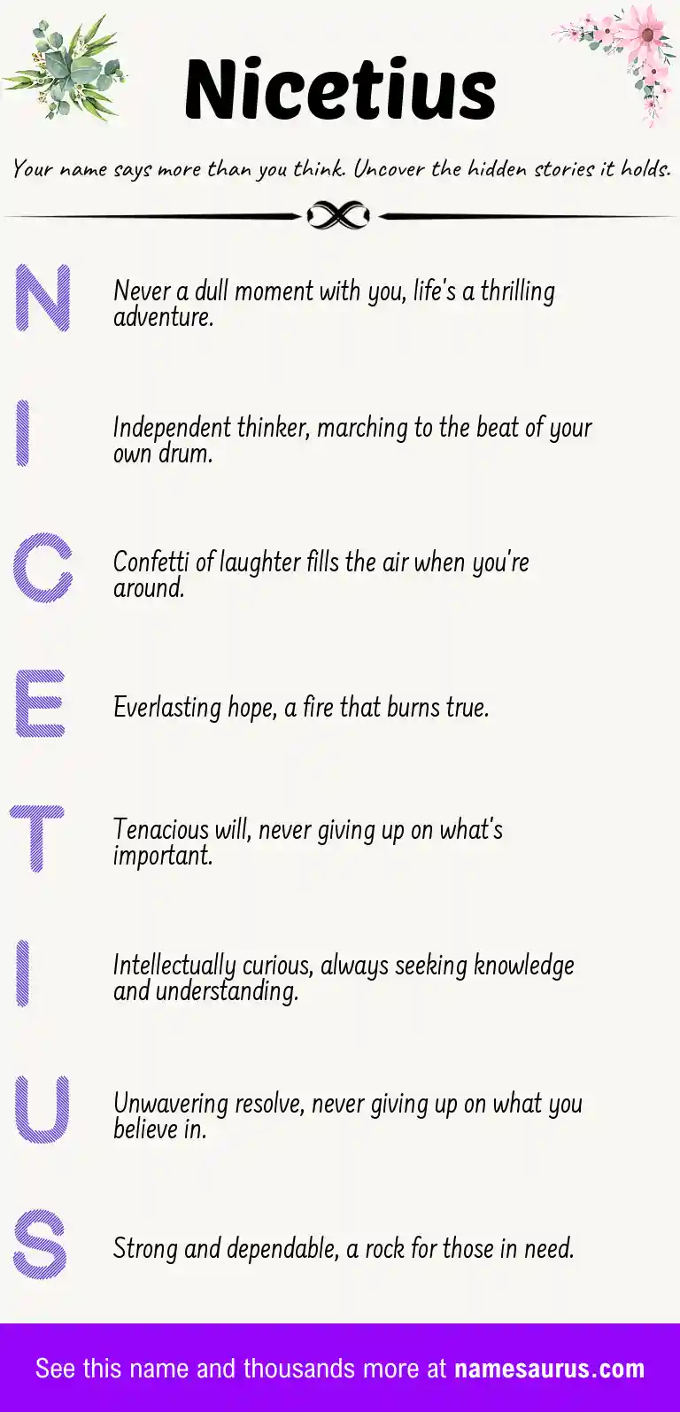 Acrostic poem about Nicetius.