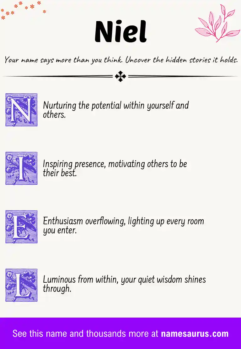 Acrostic poem about Niel.
