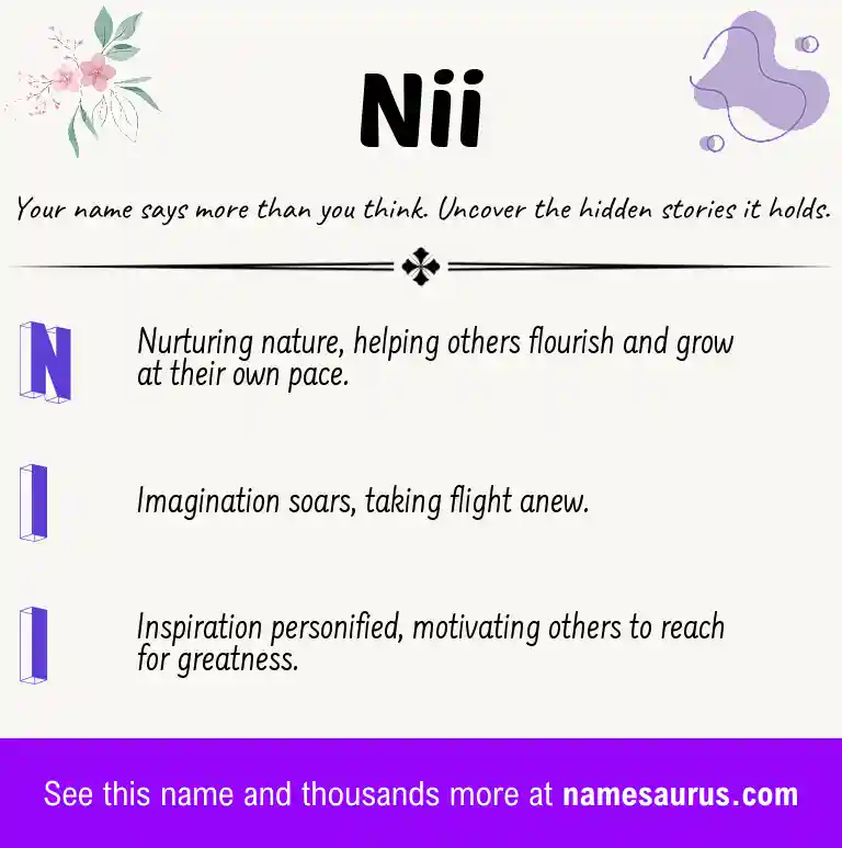Acrostic poem about Nii.