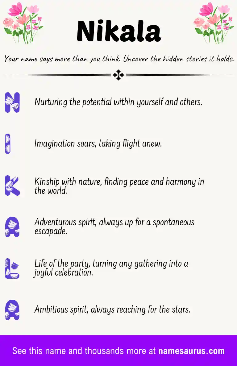 Acrostic poem about Nikala.