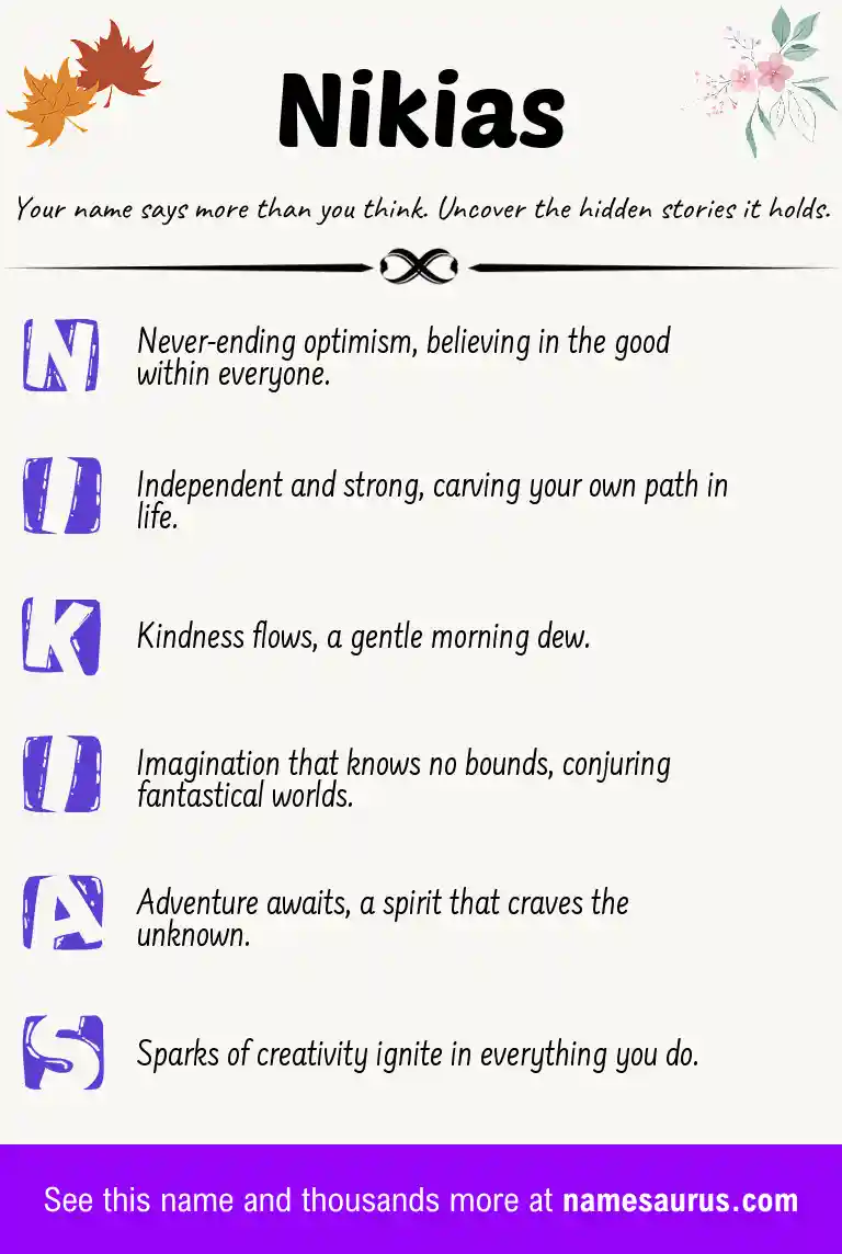 Acrostic poem about Nikias.