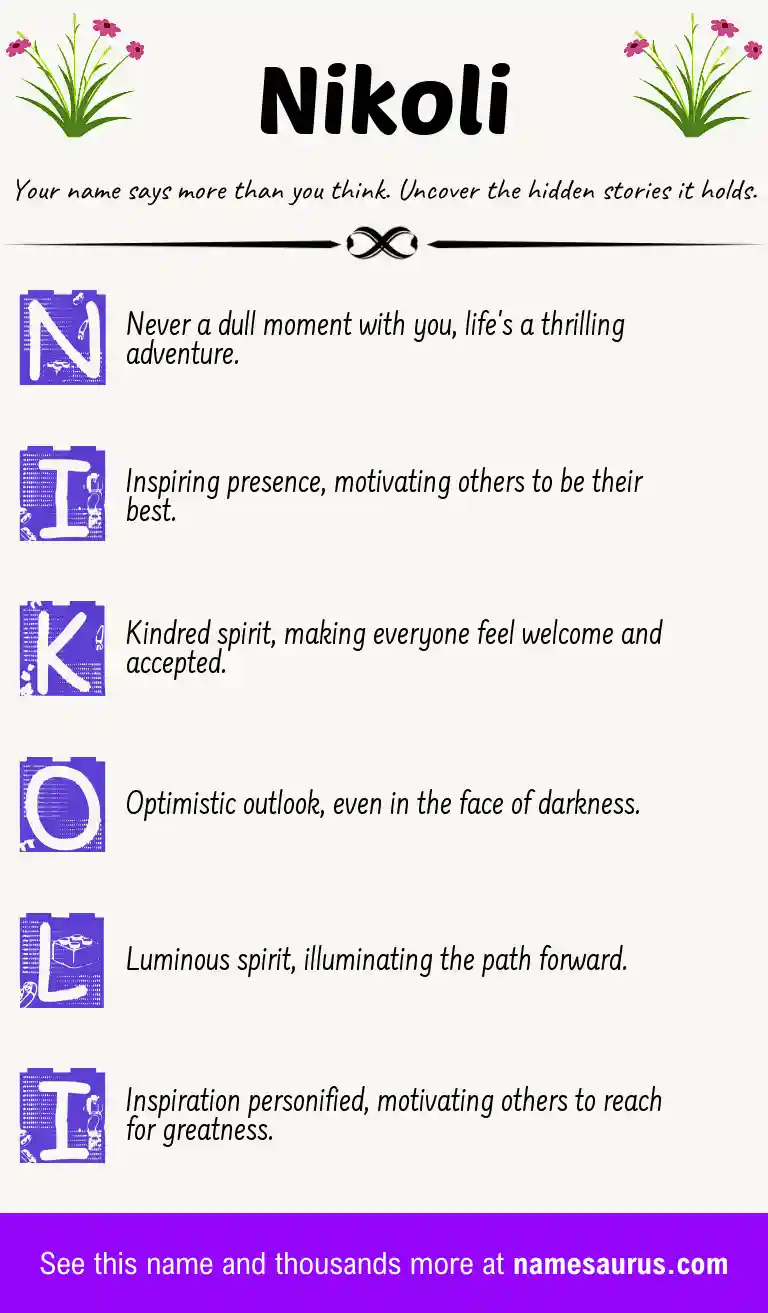 Acrostic poem about Nikoli.