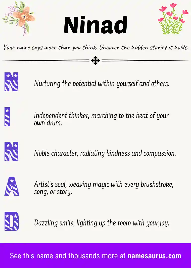 Acrostic poem about Ninad.