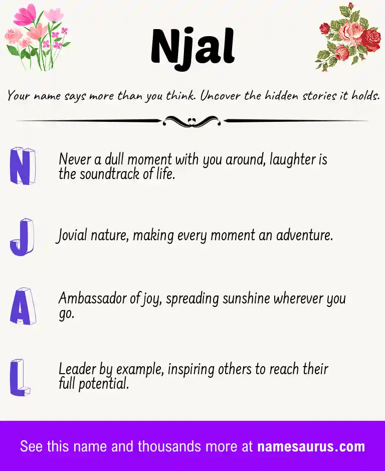 Acrostic poem about Njal.