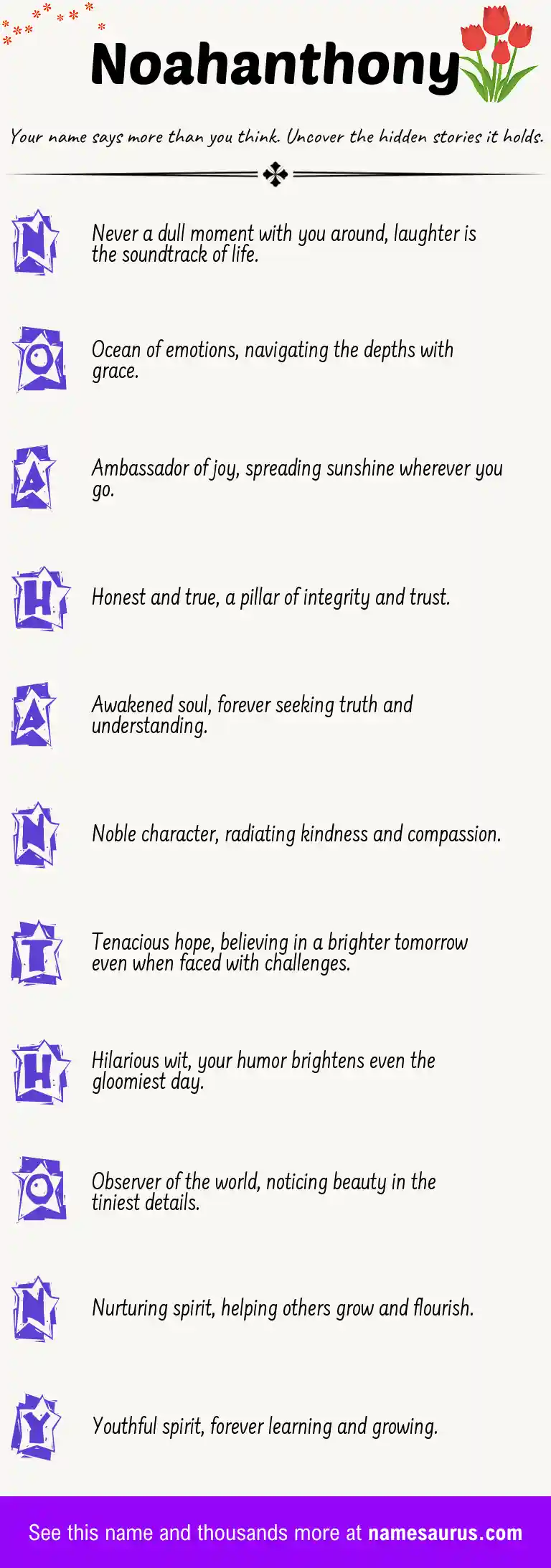 Acrostic poem about Noahanthony.