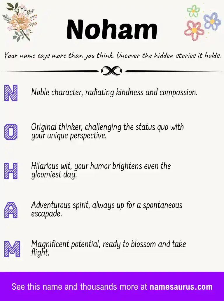 Acrostic poem about Noham.