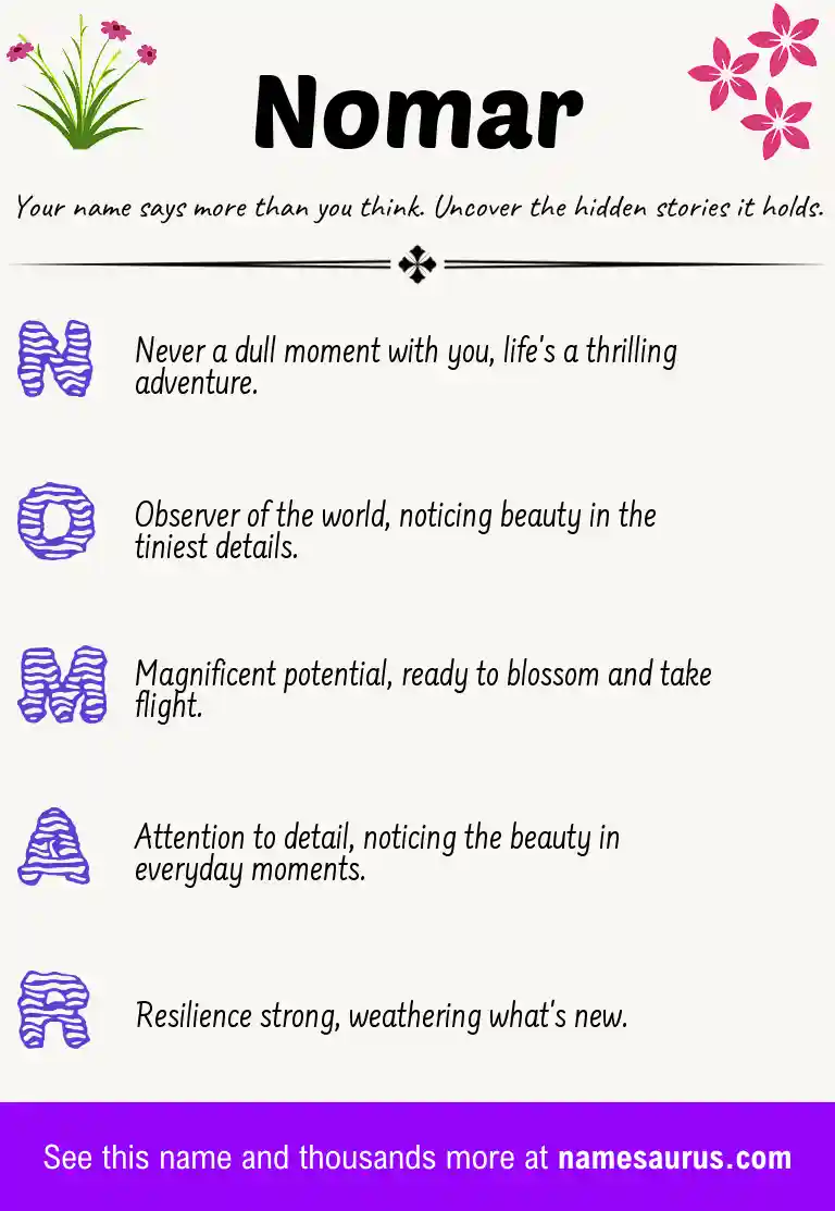 Acrostic poem about Nomar.