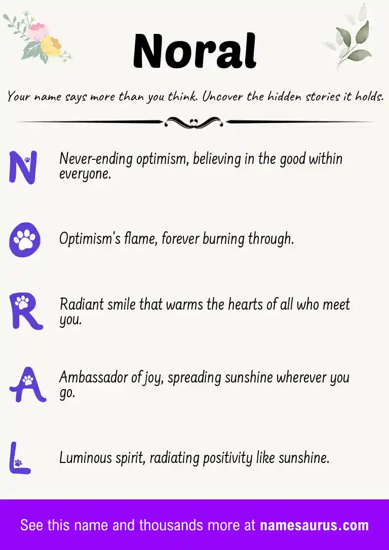 Acrostic poem about Noral.