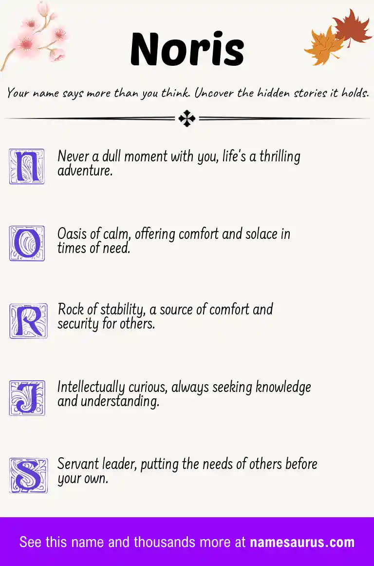Acrostic poem about Noris.