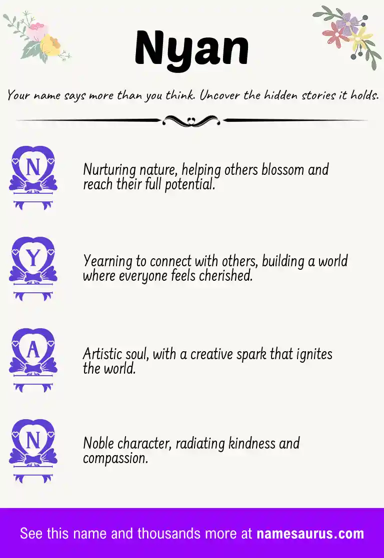 Acrostic poem about Nyan.