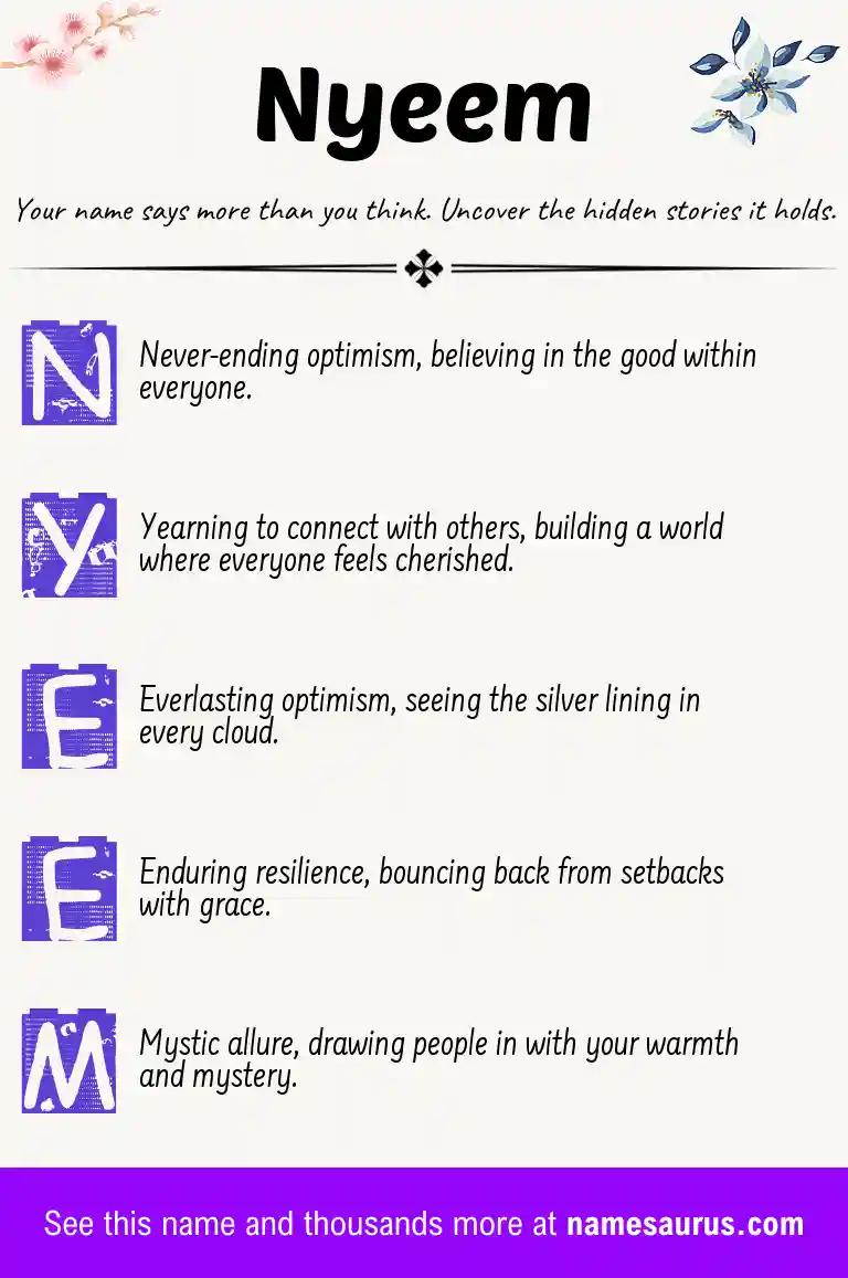 Acrostic poem about Nyeem.