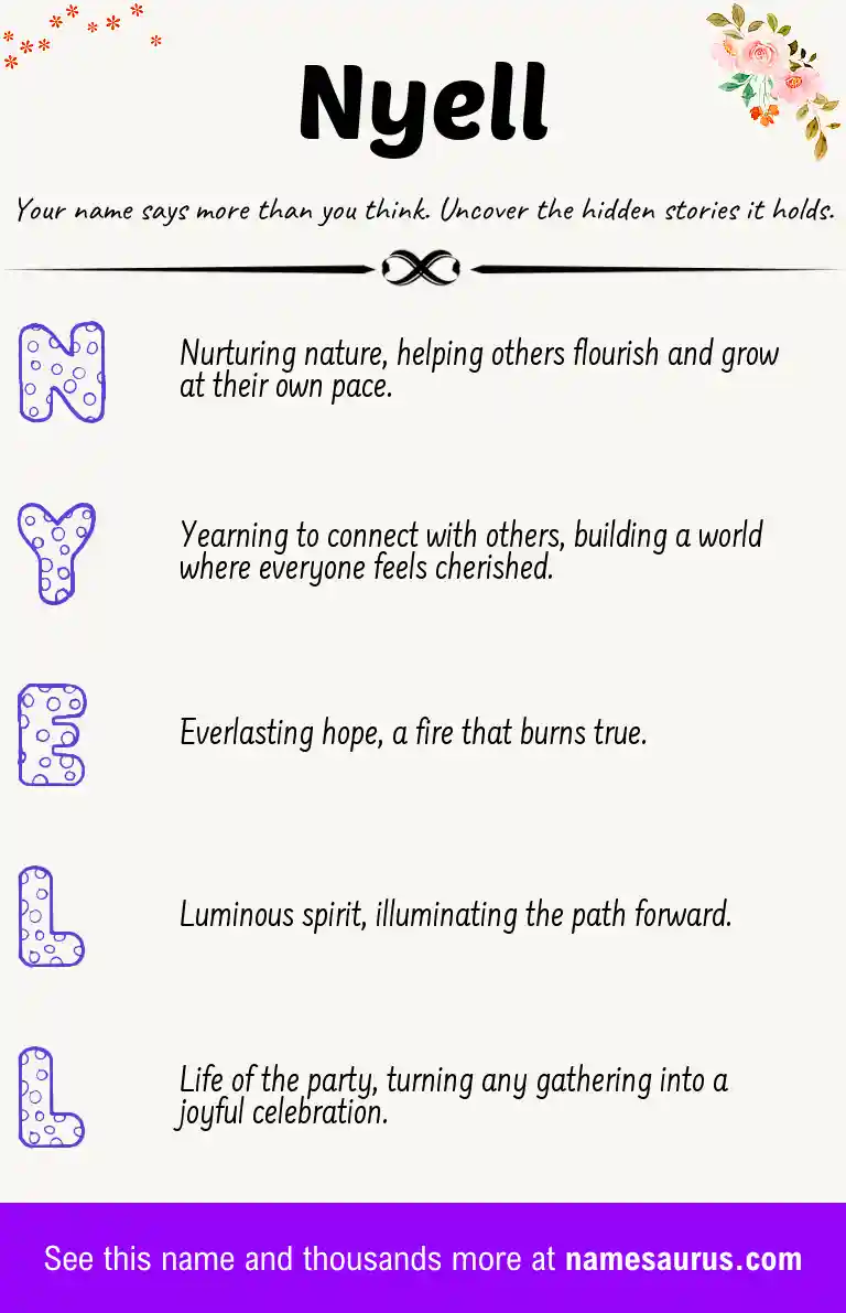 Acrostic poem about Nyell.