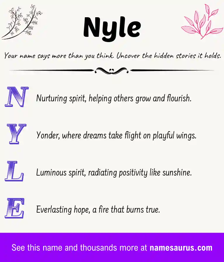 Acrostic poem about Nyle.