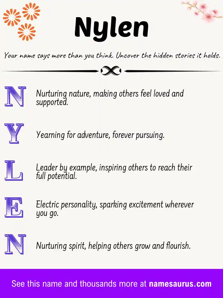 Acrostic poem about Nylen.