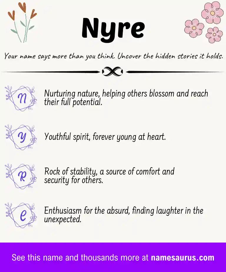 Acrostic poem about Nyre.