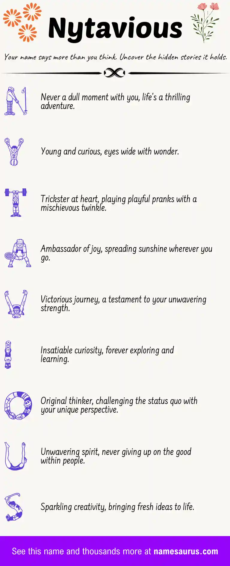 Acrostic poem about Nytavious.