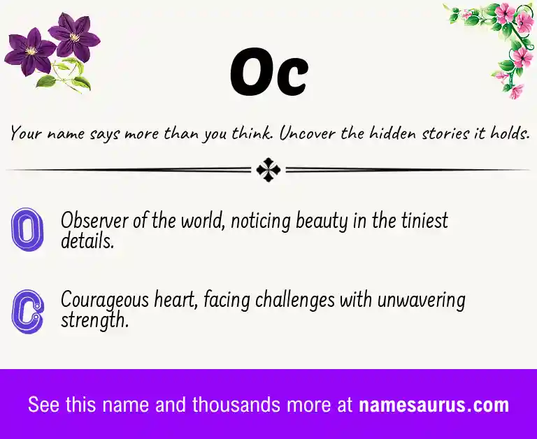 Acrostic poem about Oc.