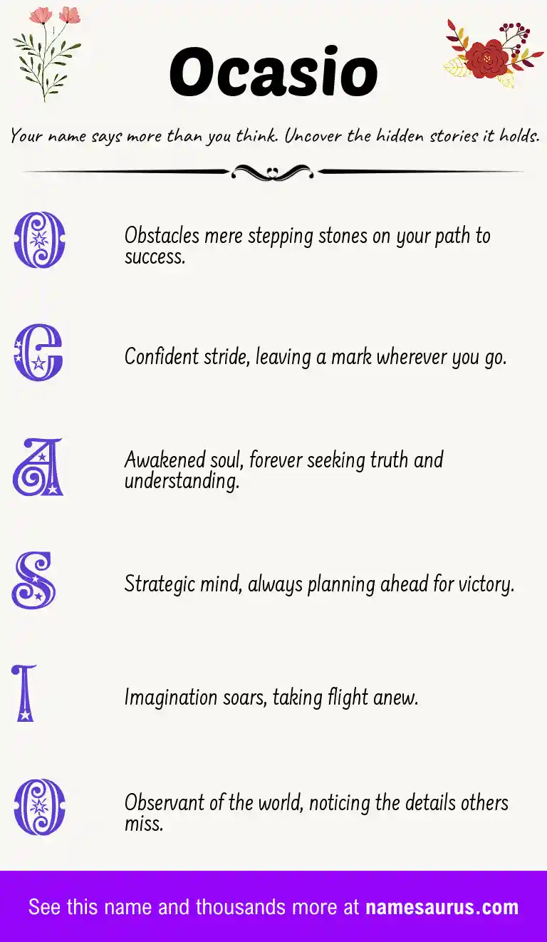 Acrostic poem about Ocasio.