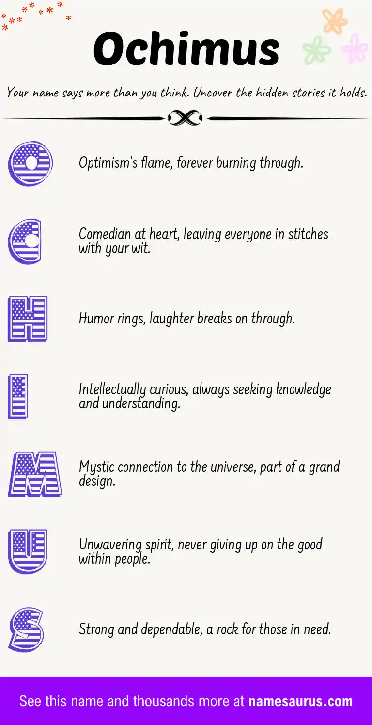 Acrostic poem about Ochimus.