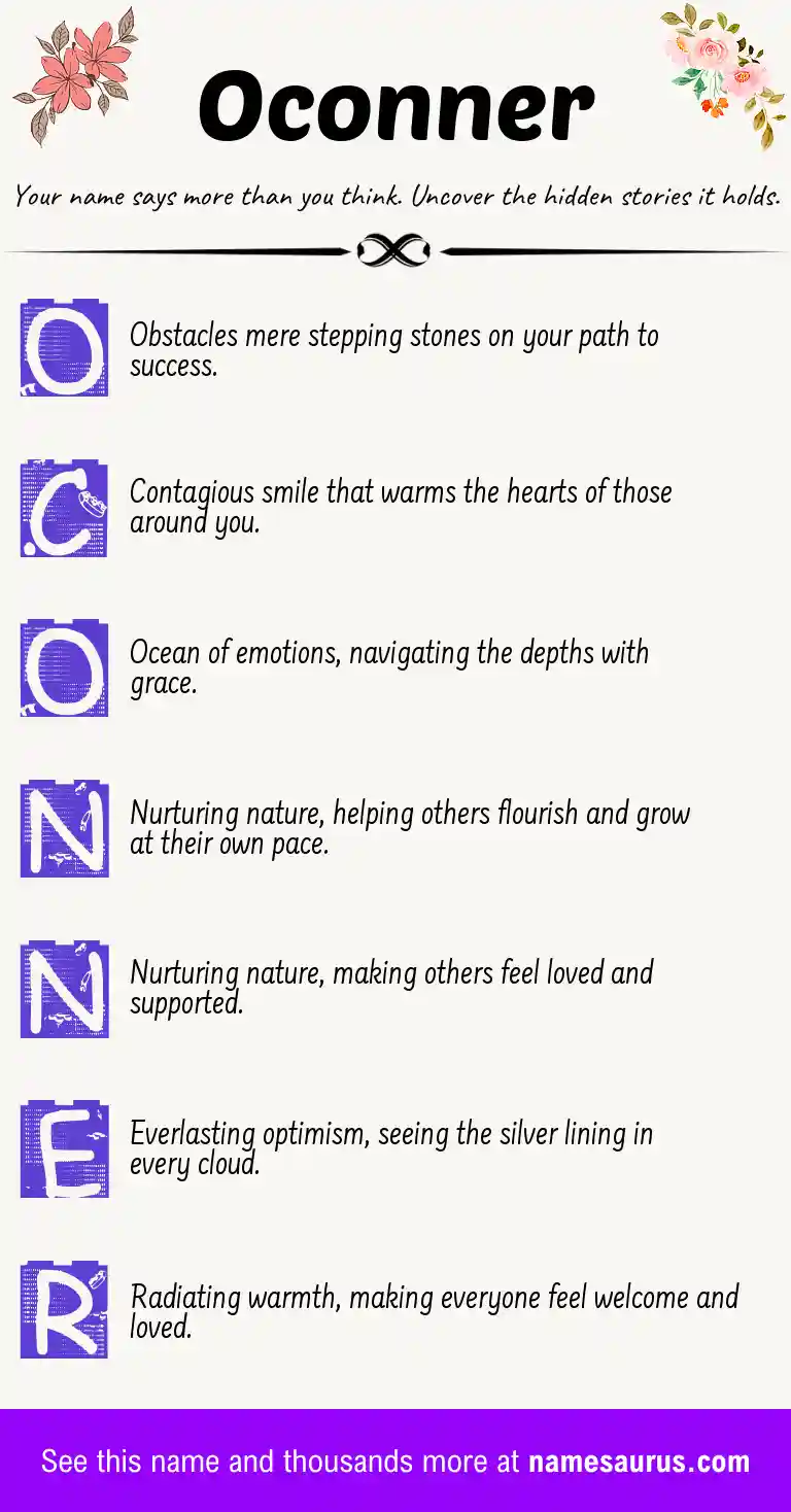 Acrostic poem about Oconner.