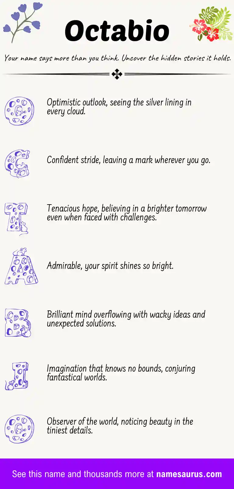 Acrostic poem about Octabio.
