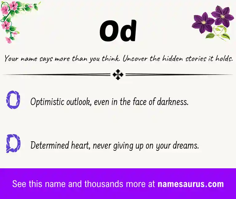 Acrostic poem about Od.