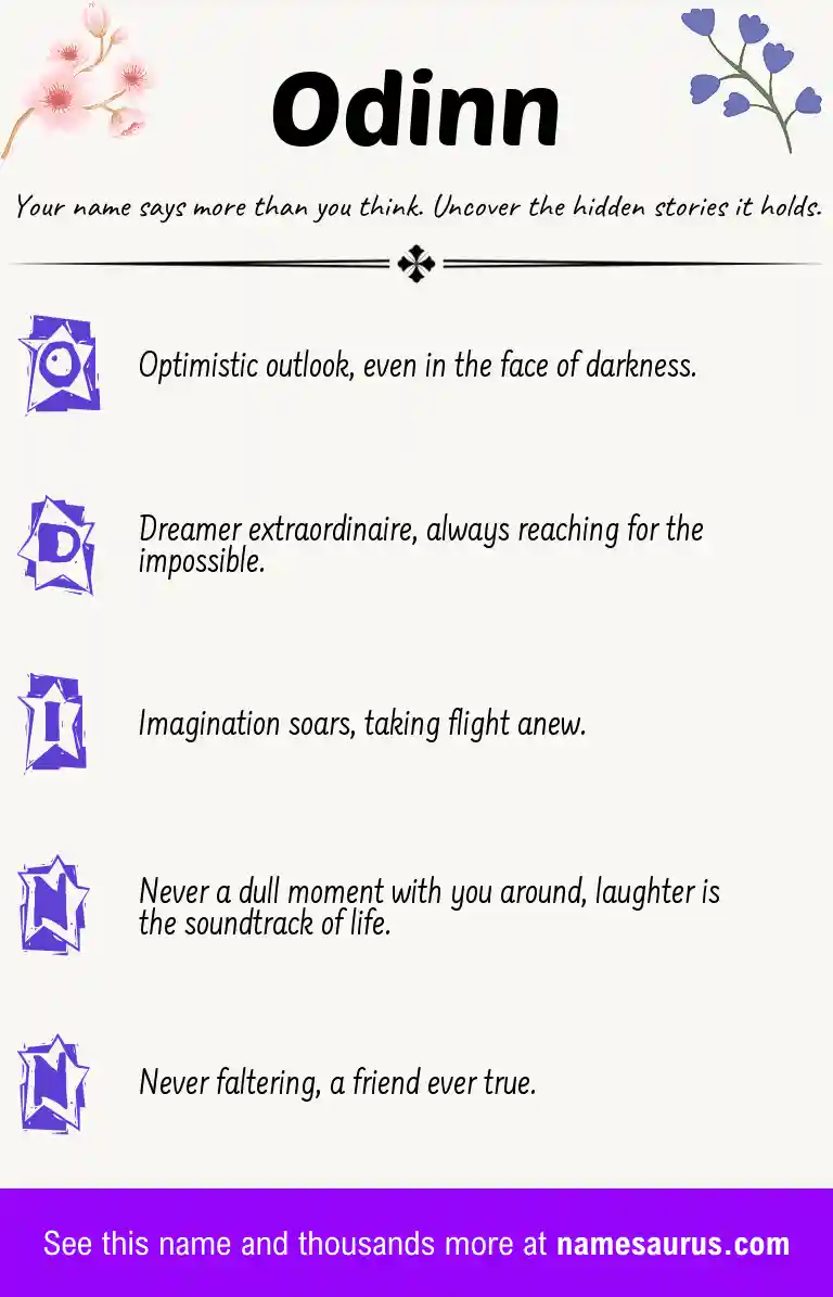 Acrostic poem about Odinn.