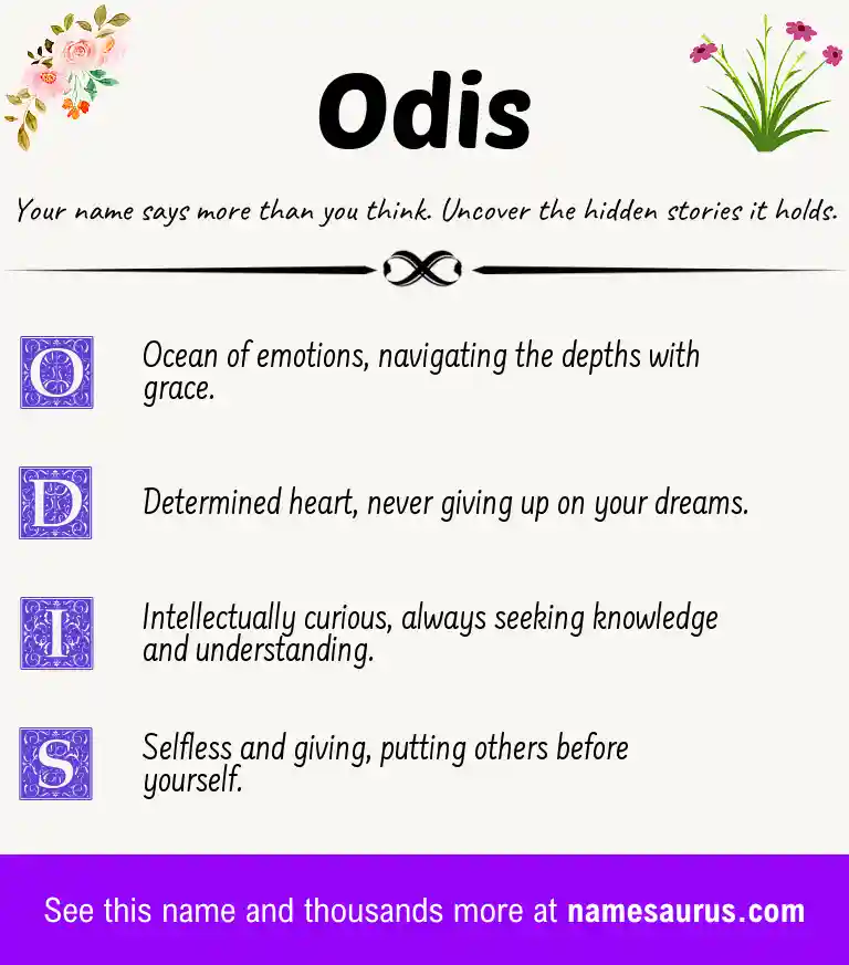 Acrostic poem about Odis.