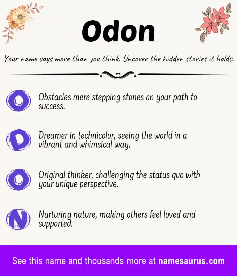 Acrostic poem about Odon.