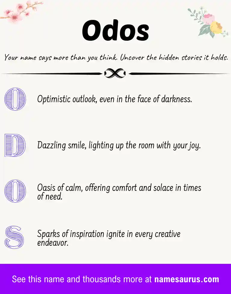 Acrostic poem about Odos.