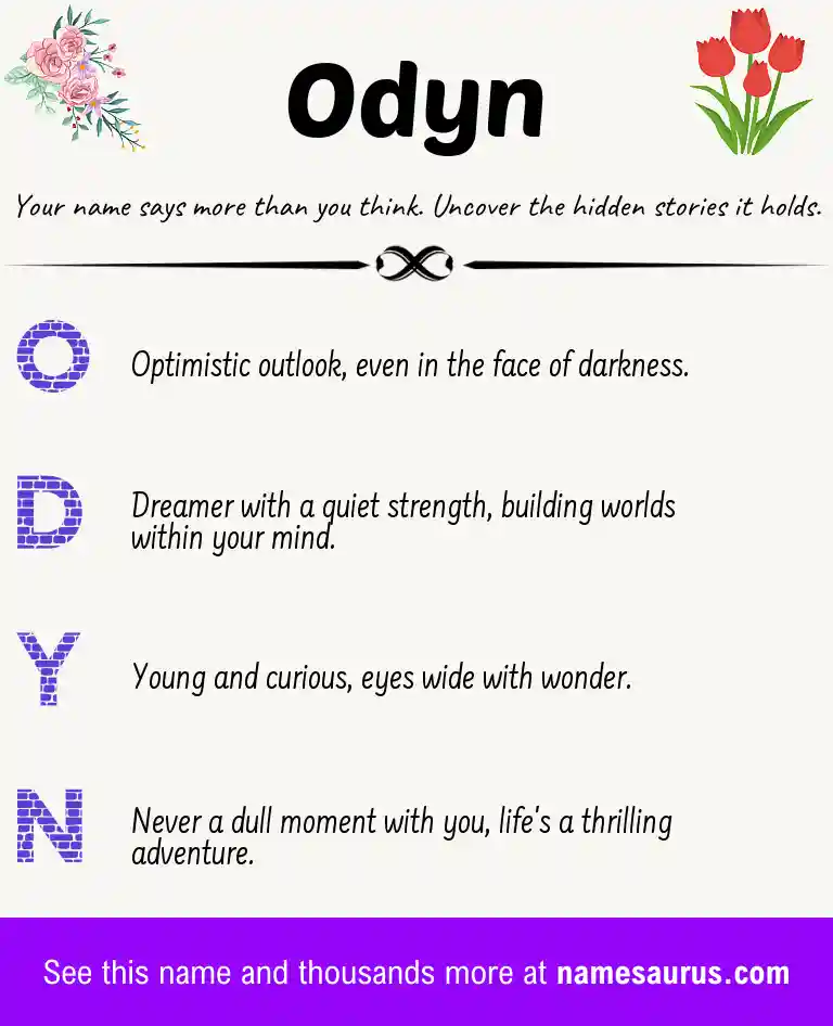Acrostic poem about Odyn.