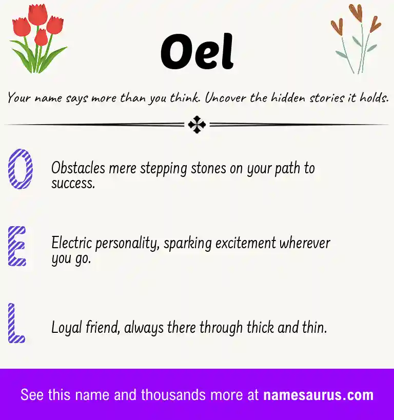 Acrostic poem about Oel.