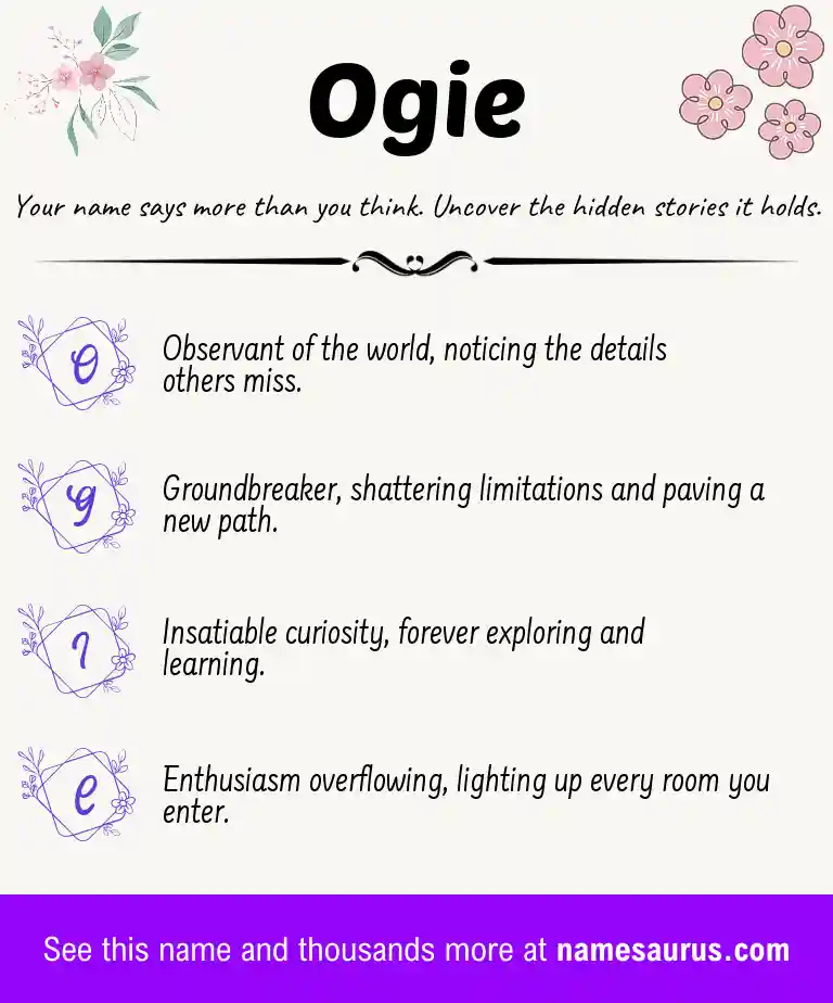 Acrostic poem about Ogie.