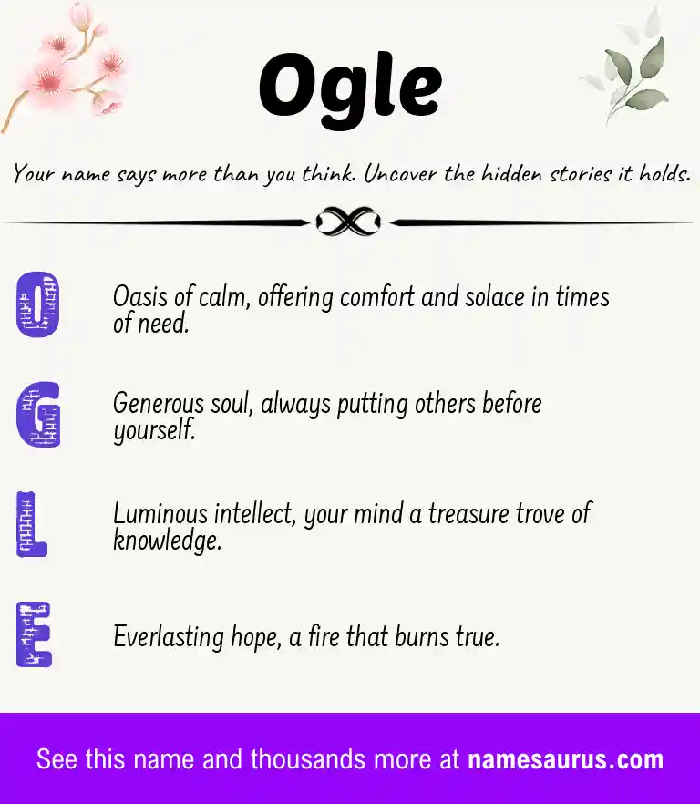 Acrostic poem about Ogle.