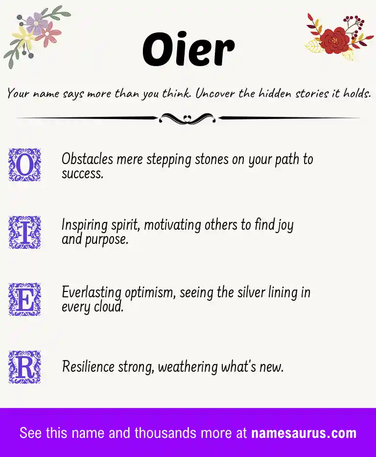 Acrostic poem about Oier.