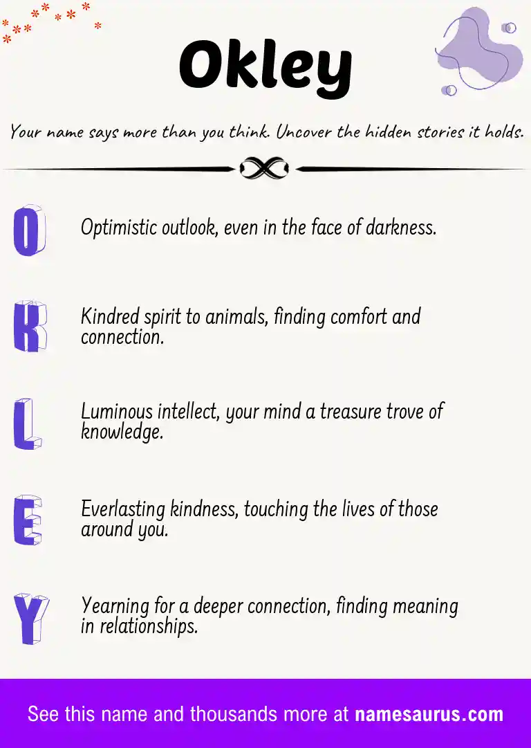 Acrostic poem about Okley.