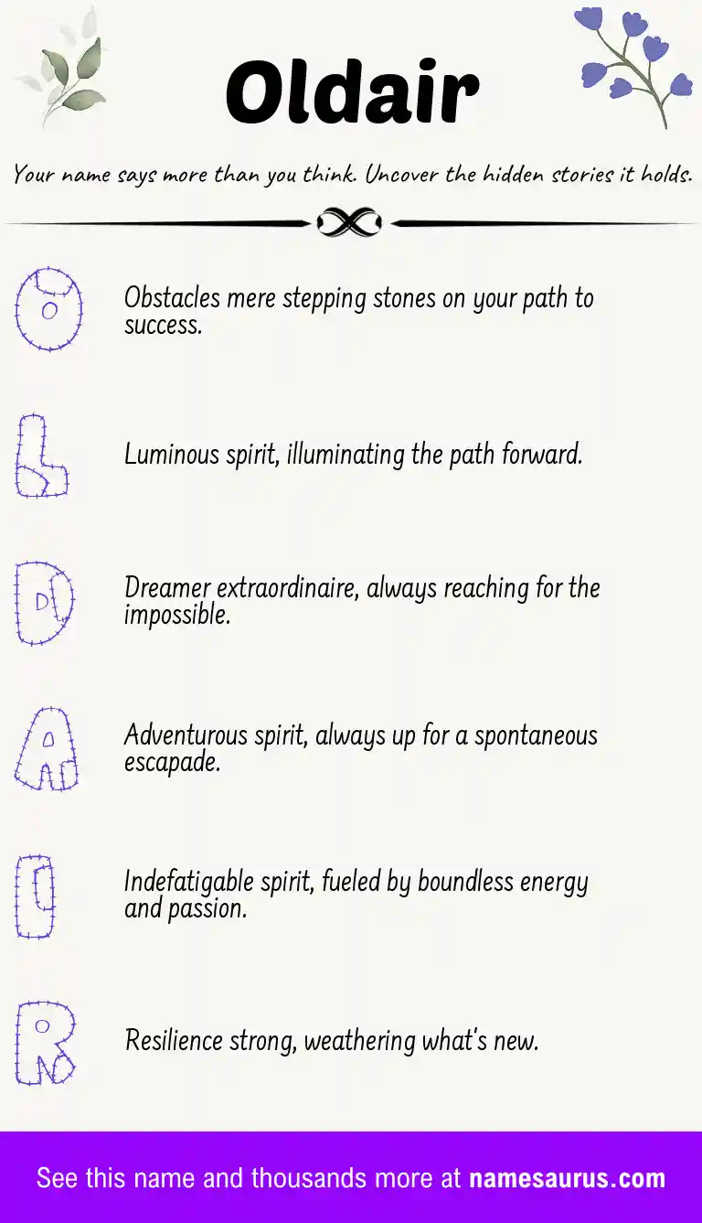 Acrostic poem about Oldair.