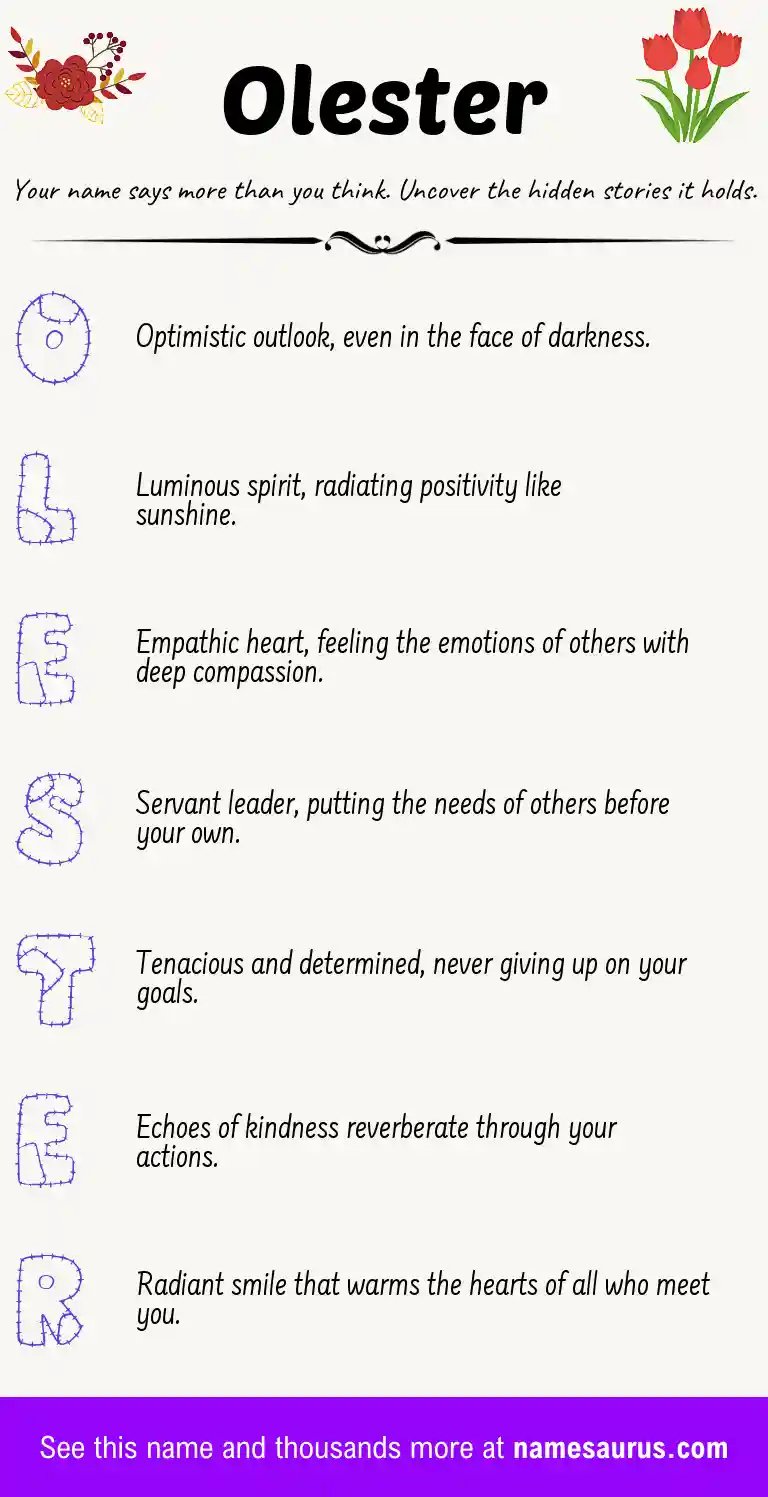Acrostic poem about Olester.
