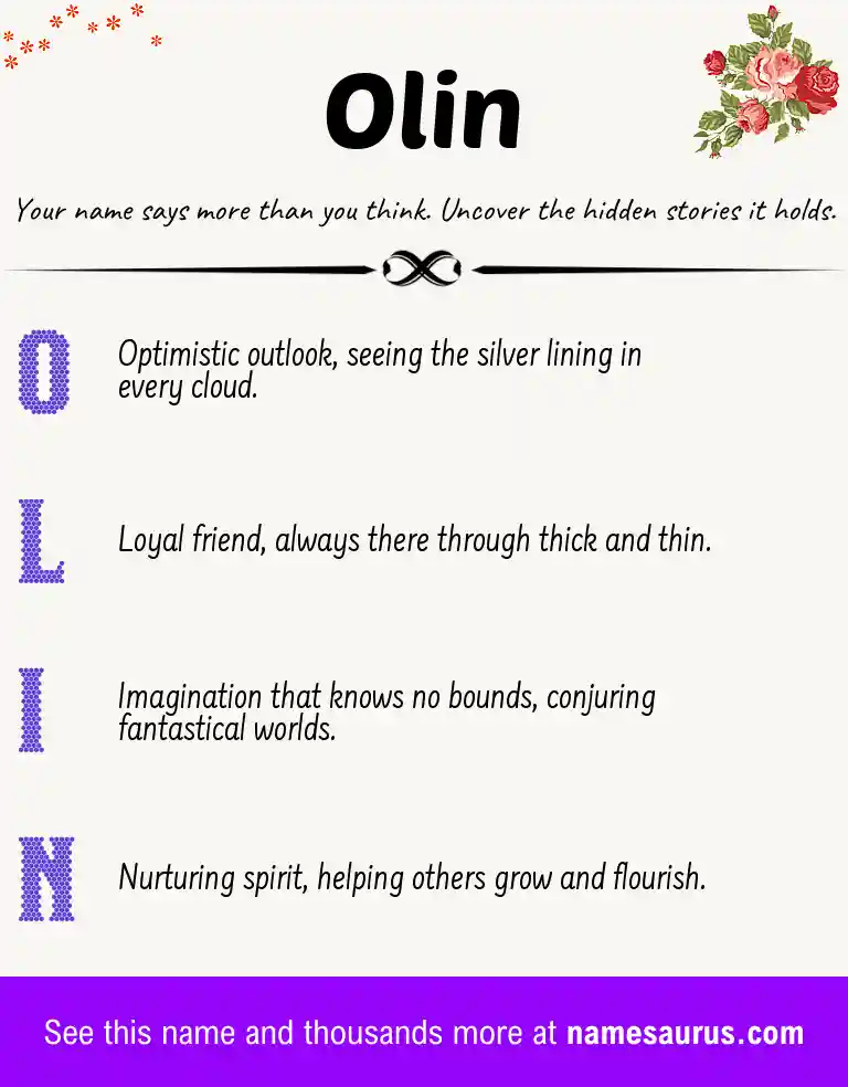 Acrostic poem about Olin.