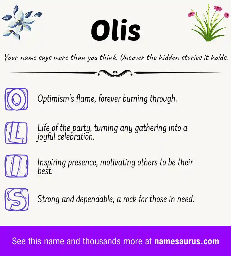 Acrostic poem about Olis.