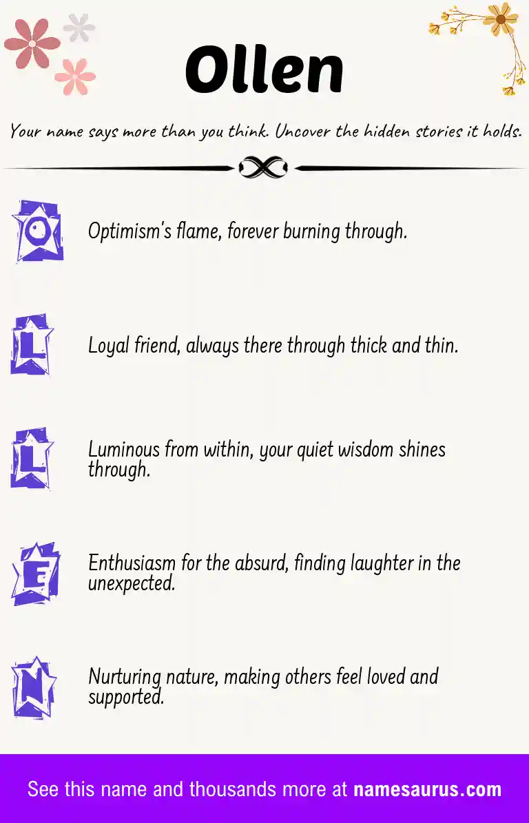 Acrostic poem about Ollen.