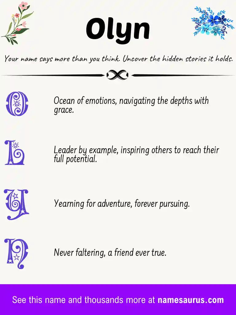 Acrostic poem about Olyn.