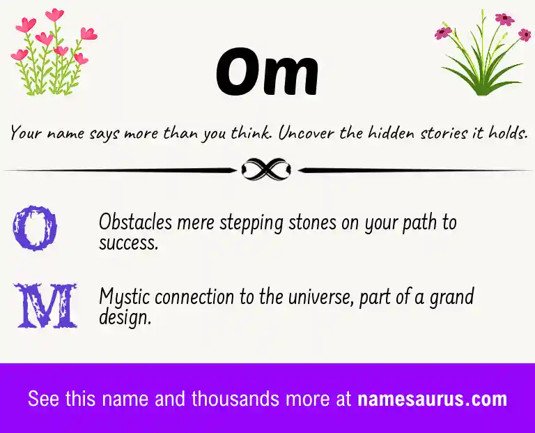 Acrostic poem about Om.