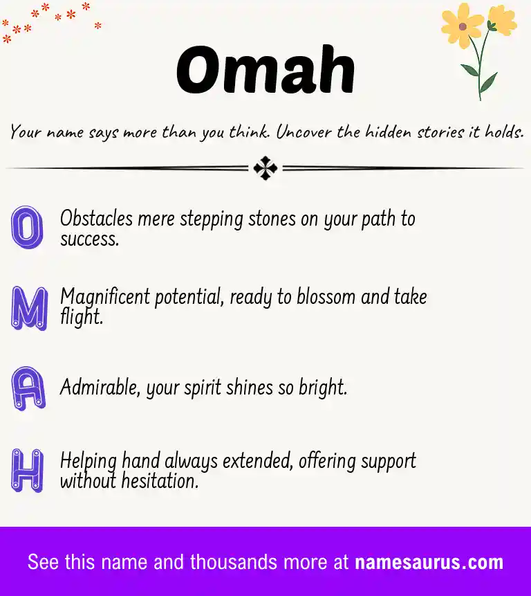 Acrostic poem about Omah.